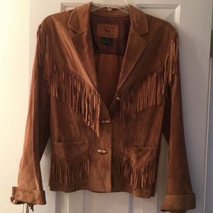 Vintage Ralph Lauren Suede Fringe Jacket Sz M